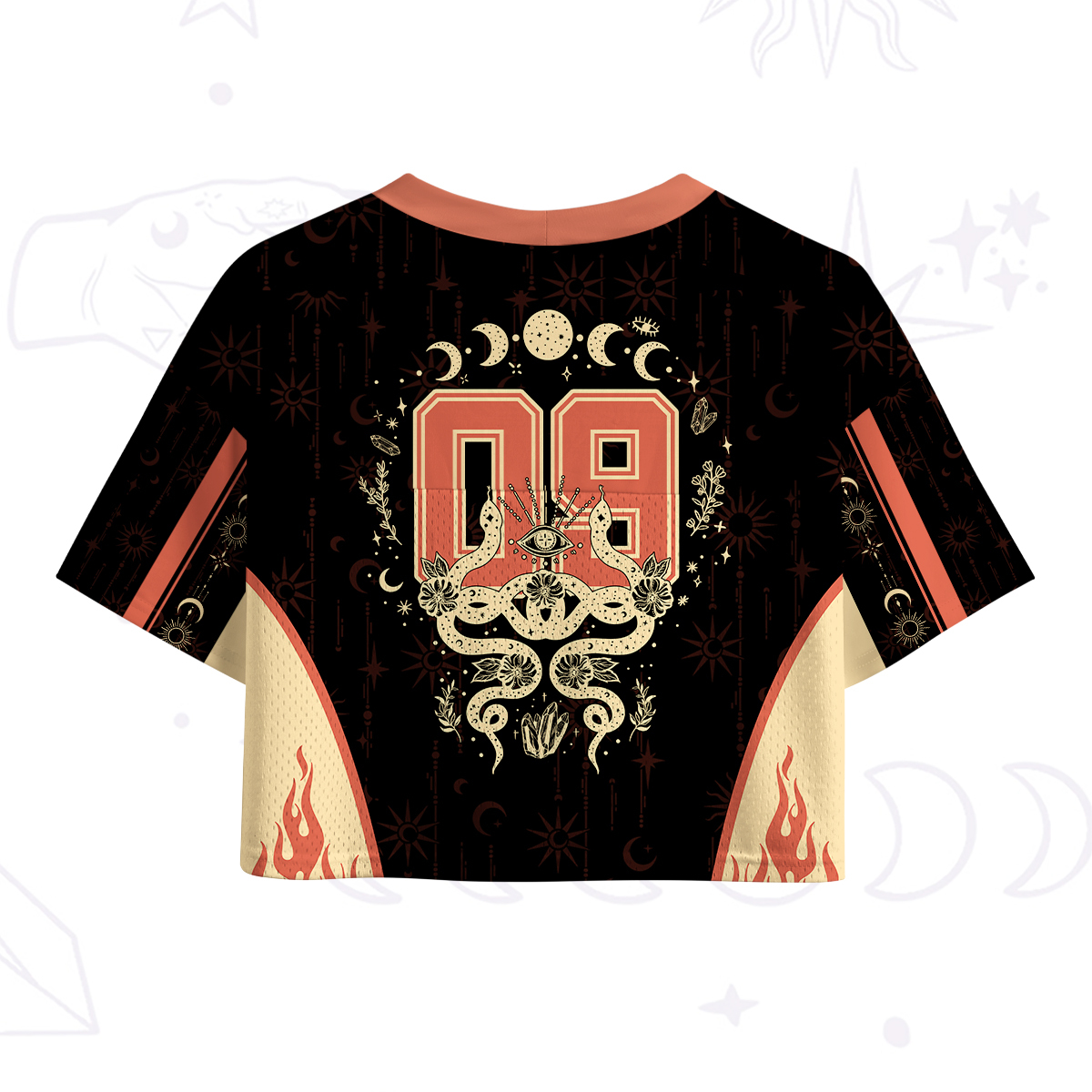 Purplehecate Lunar Serpent Alchemy Crop Sports Jersey