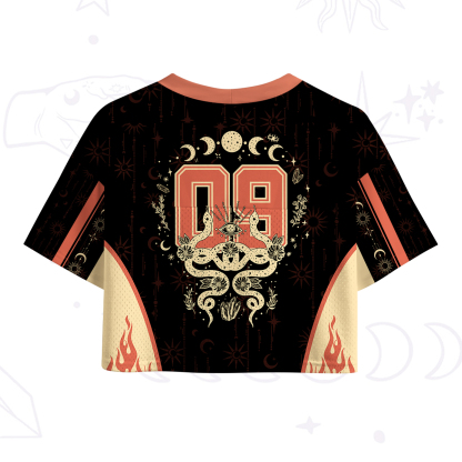 Purplehecate Lunar Serpent Alchemy Crop Sports Jersey