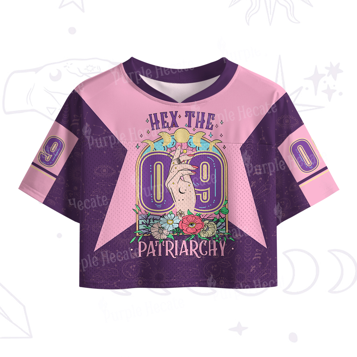 Purplehecate Hex The Patriarchy Crop Sports Jersey