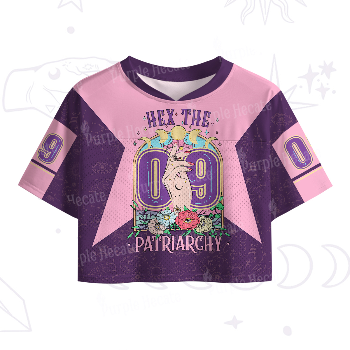 Purplehecate Hex The Patriarchy Crop Sports Jersey