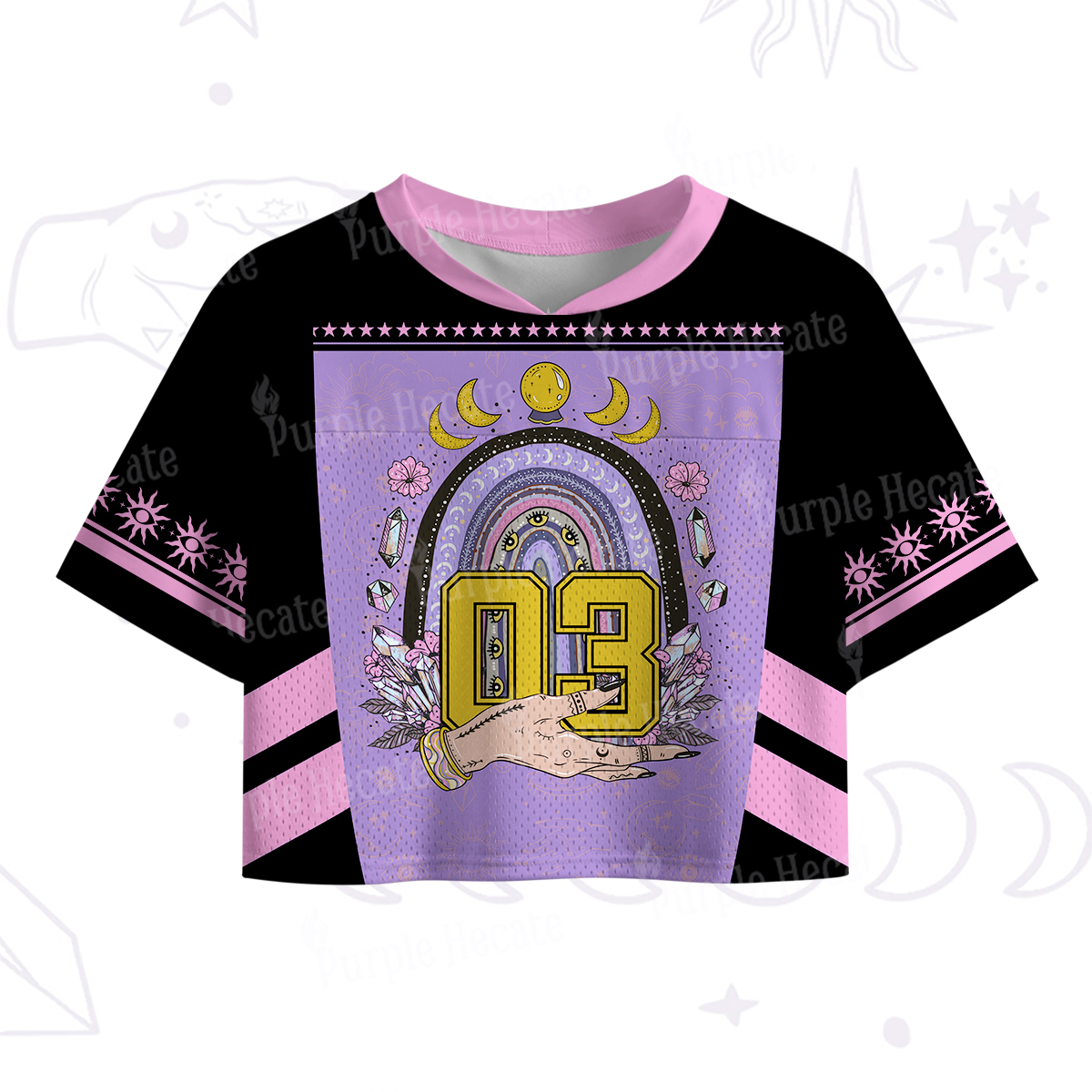 Purplehecate Purplehecate Magic Rainbow Crop Sports Jersey