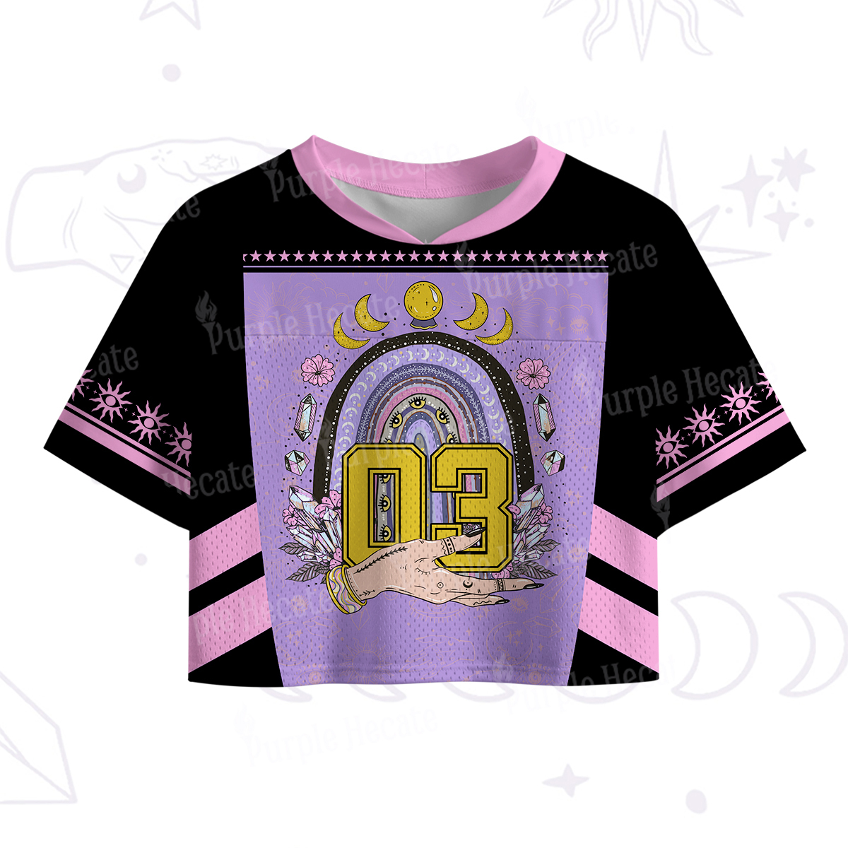 Purplehecate Purplehecate Magic Rainbow Crop Sports Jersey