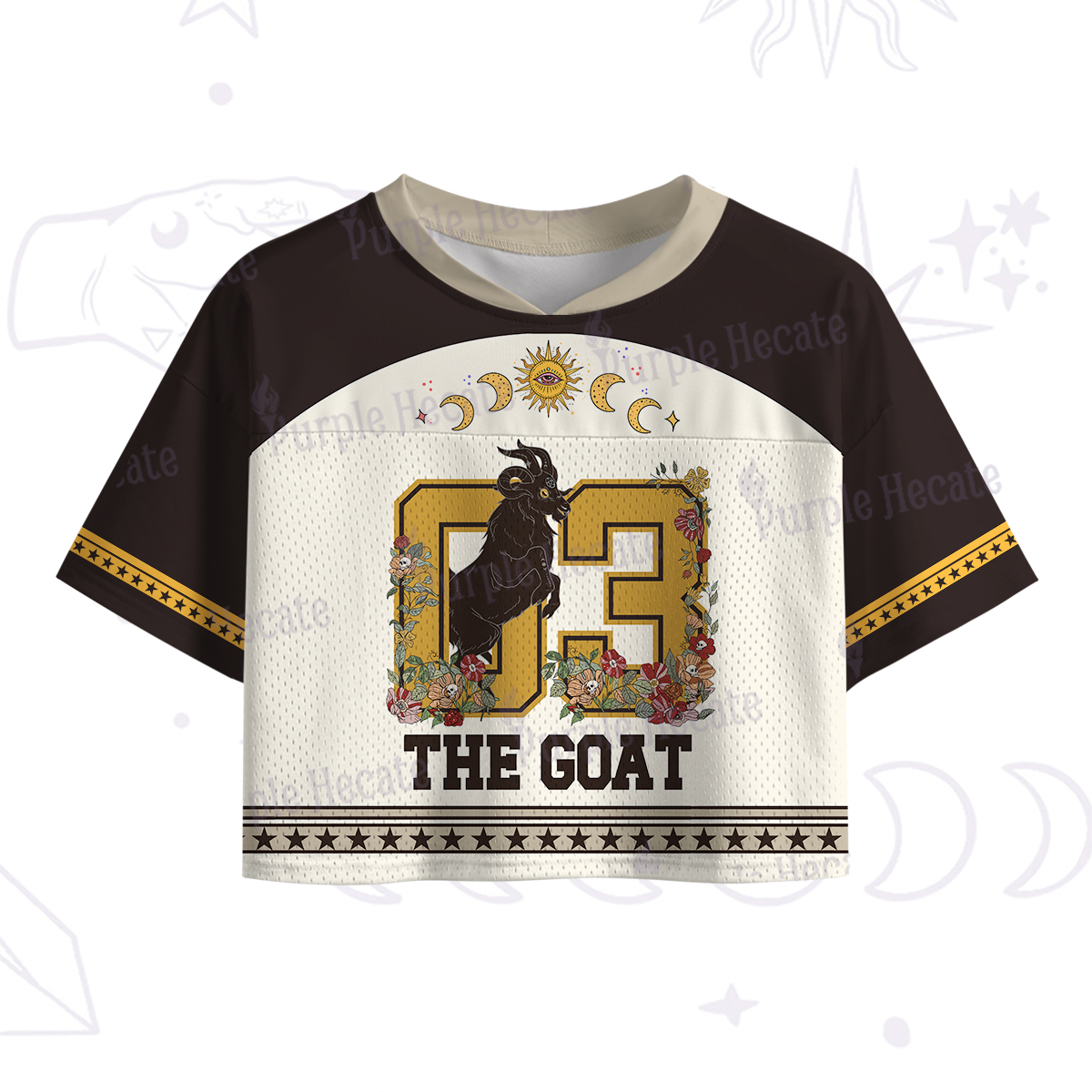 Purplehecate The Goat Crop Sports Jersey