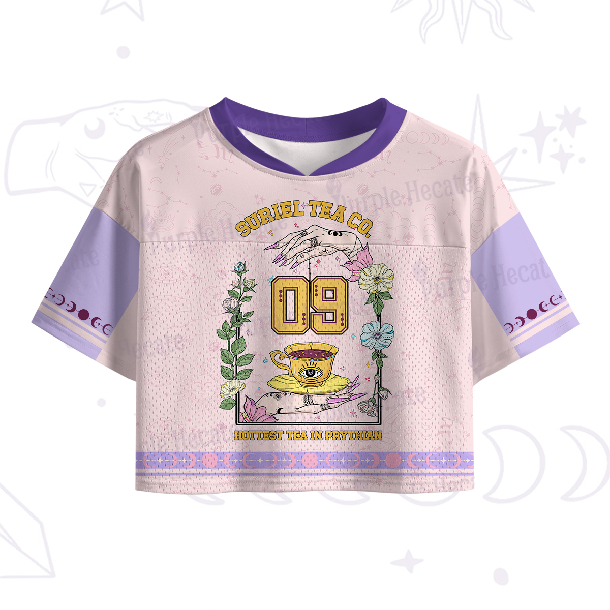 Purplehecate The Hottest Tea in Prythian Crop Sports Jersey