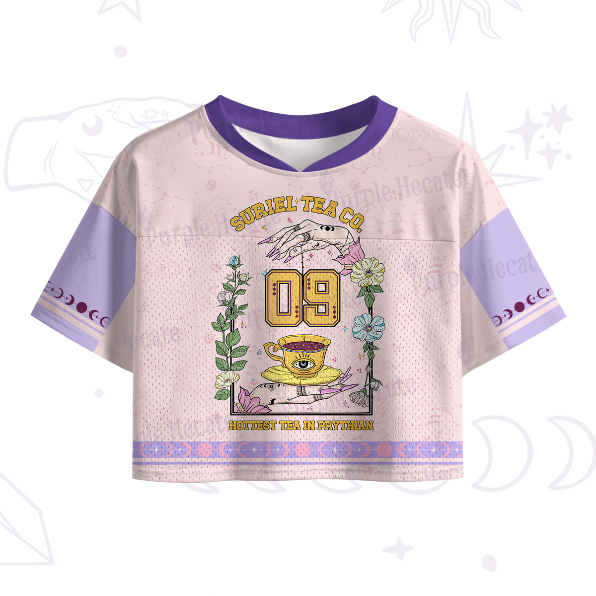 Purplehecate The Hottest Tea in Prythian Crop Sports Jersey