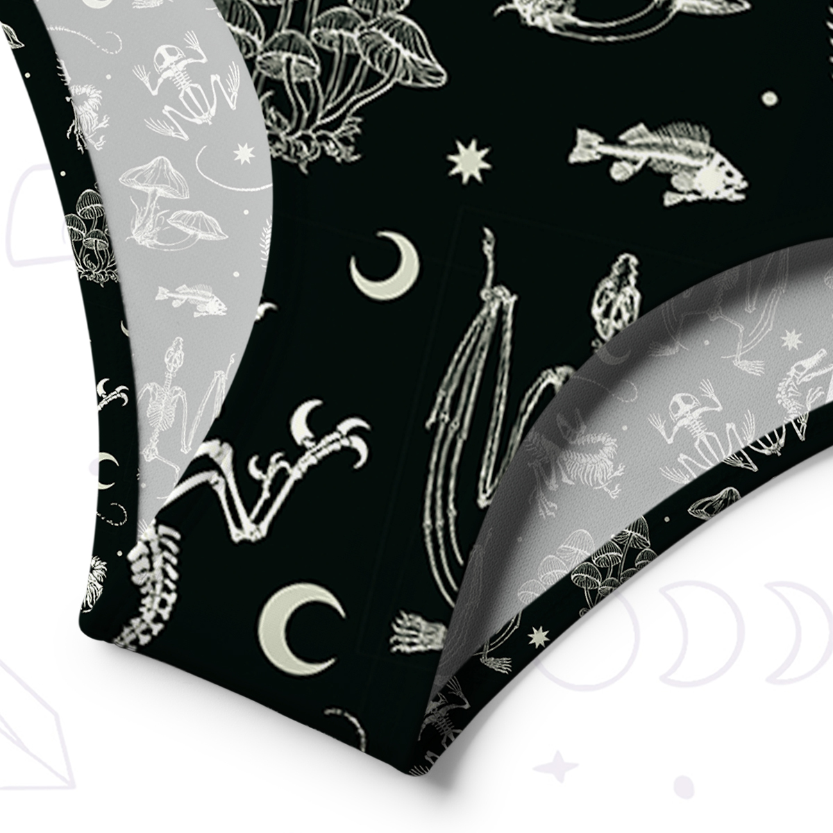 Purplehecate Prehistoric Fantasy One-Shoulder One-Piece Swimsuit