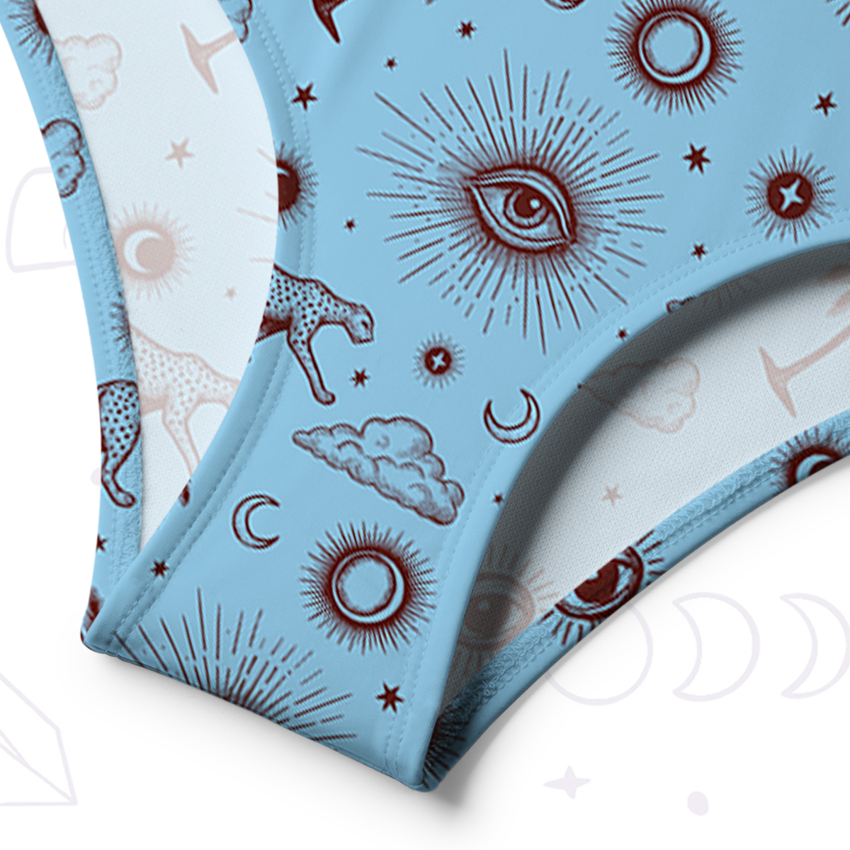 Purplehecate Eye of the Universe One-Shoulder One-Piece Swimsuit