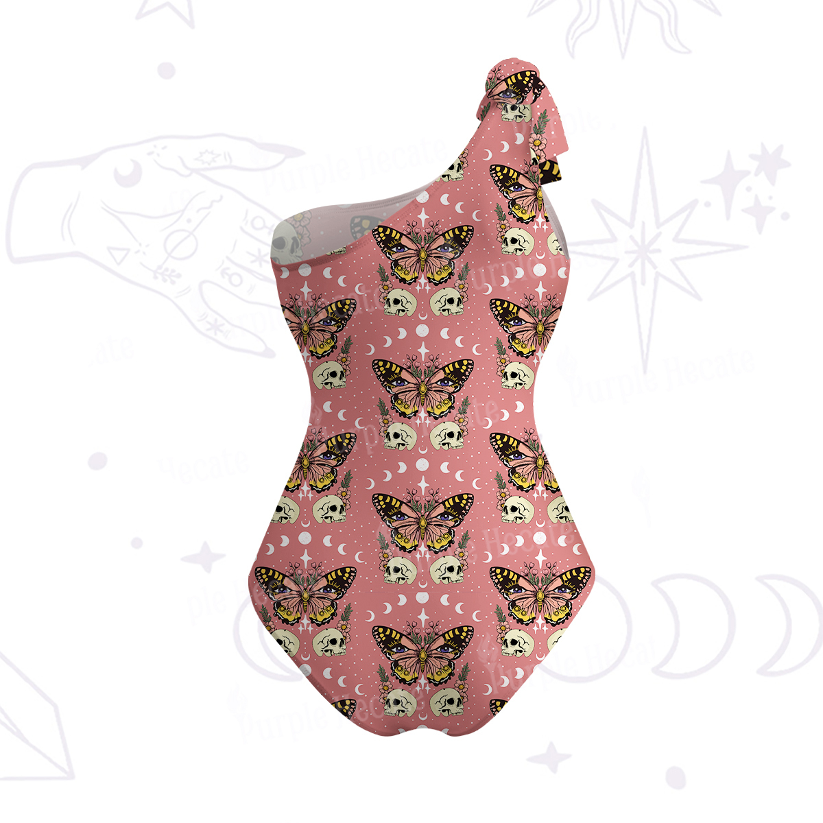 Purplehecate The Endings Won't End You One-Shoulder One-Piece Swimsuit