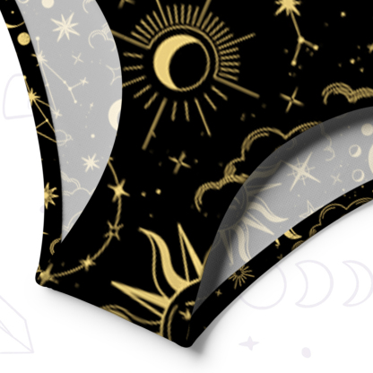 Purplehecate Mysterious Star & Moon One-Shoulder One-Piece Swimsuit