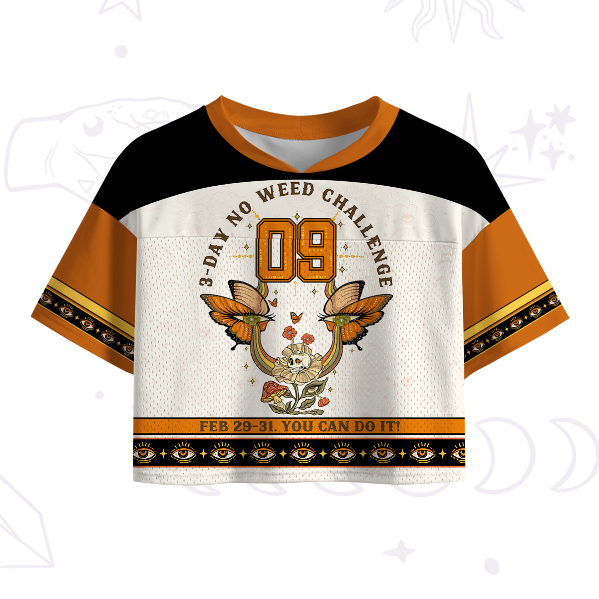 Purplehecate 3 Day No Weed Challenge Crop Sports Jersey