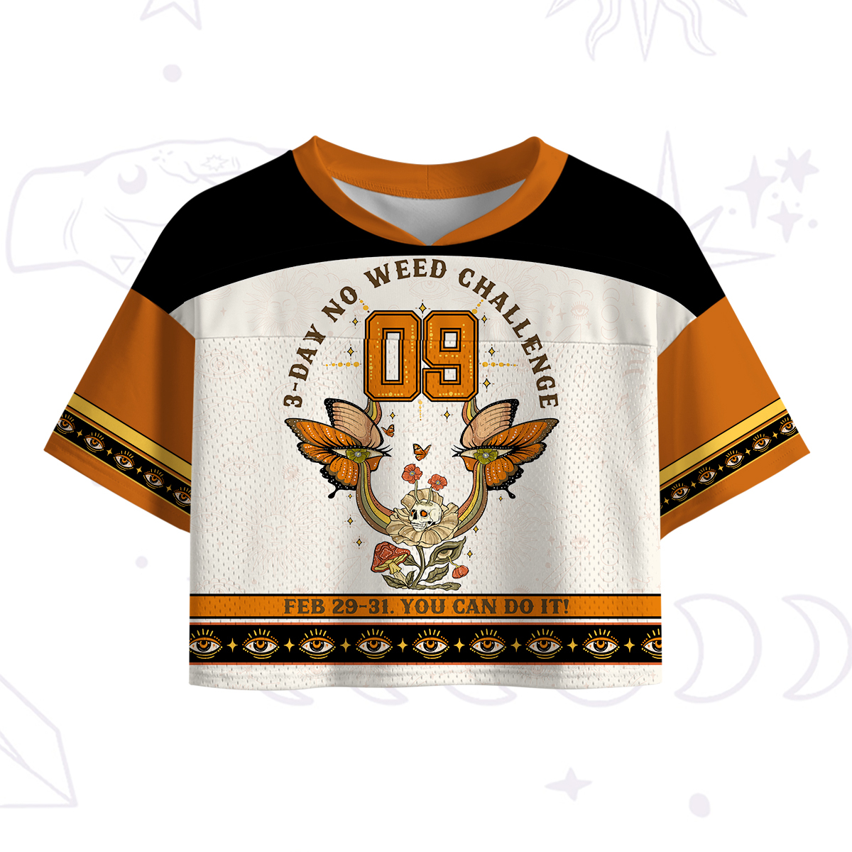 Purplehecate 3 Day No Weed Challenge Crop Sports Jersey