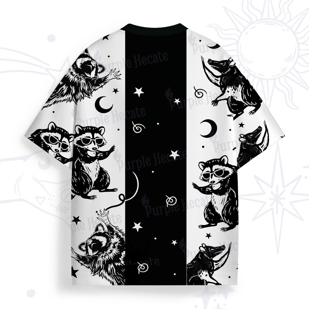 Purplehecate Galactic Raccoon Club All Over Print T-Shirt