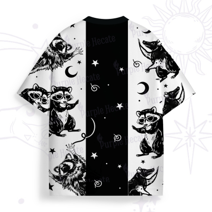 Purplehecate Galactic Raccoon Club All Over Print T-Shirt