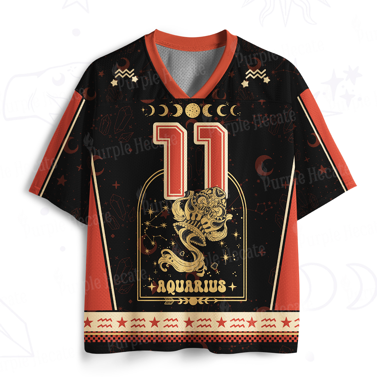 Purplehecate Zodiac Aquarius Under the Stars Mesh Jersey