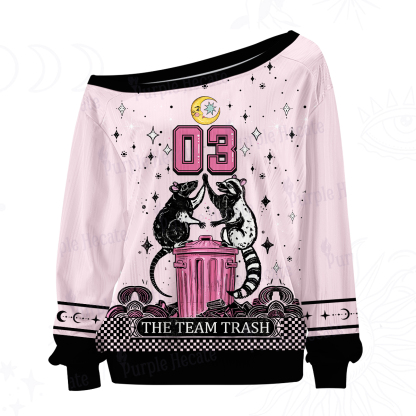 Purplehecate Team Trash No.03 Off The Shoulder Graphic Jersey