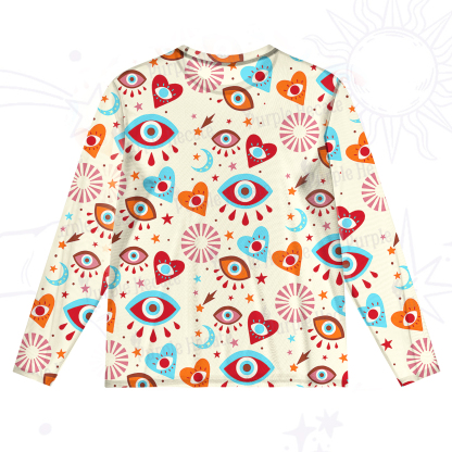 Purplehecate Protective Evil Eye Amulet Mesh Long Sleeve Top