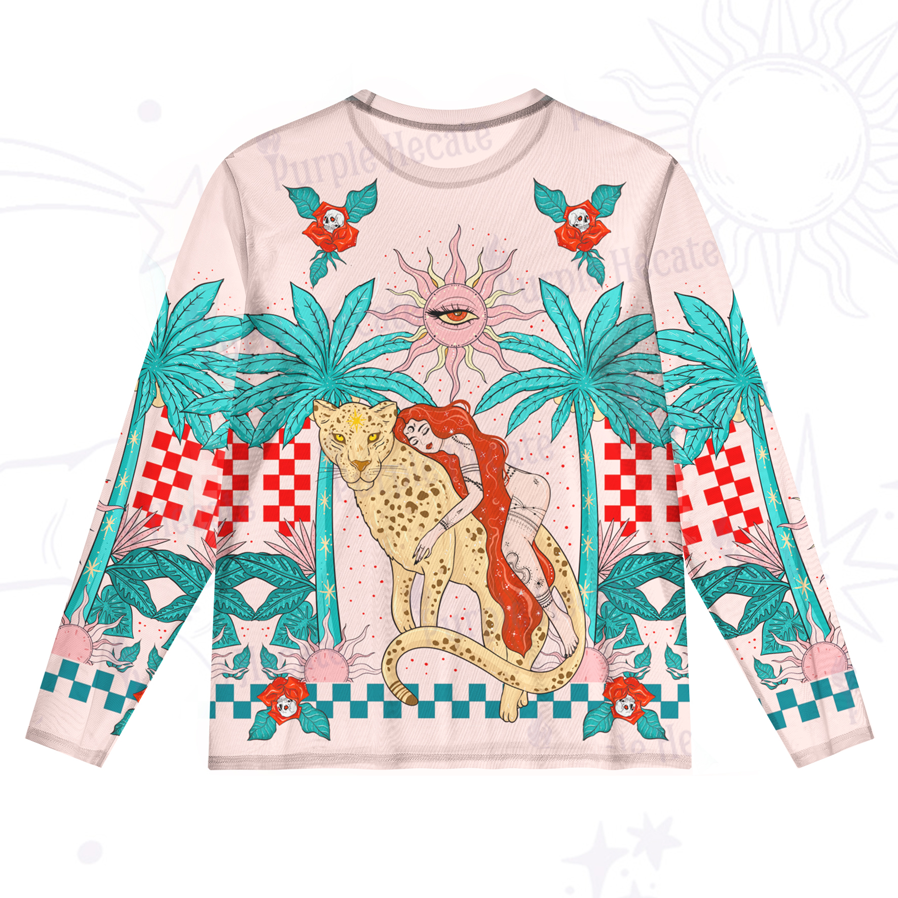 Purplehecate In My Delulu Era Mesh Long Sleeve Top