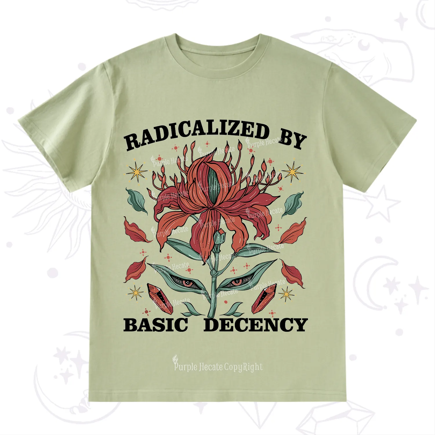 Purplehecate Radicalized By Basic Decency T-Shirt
