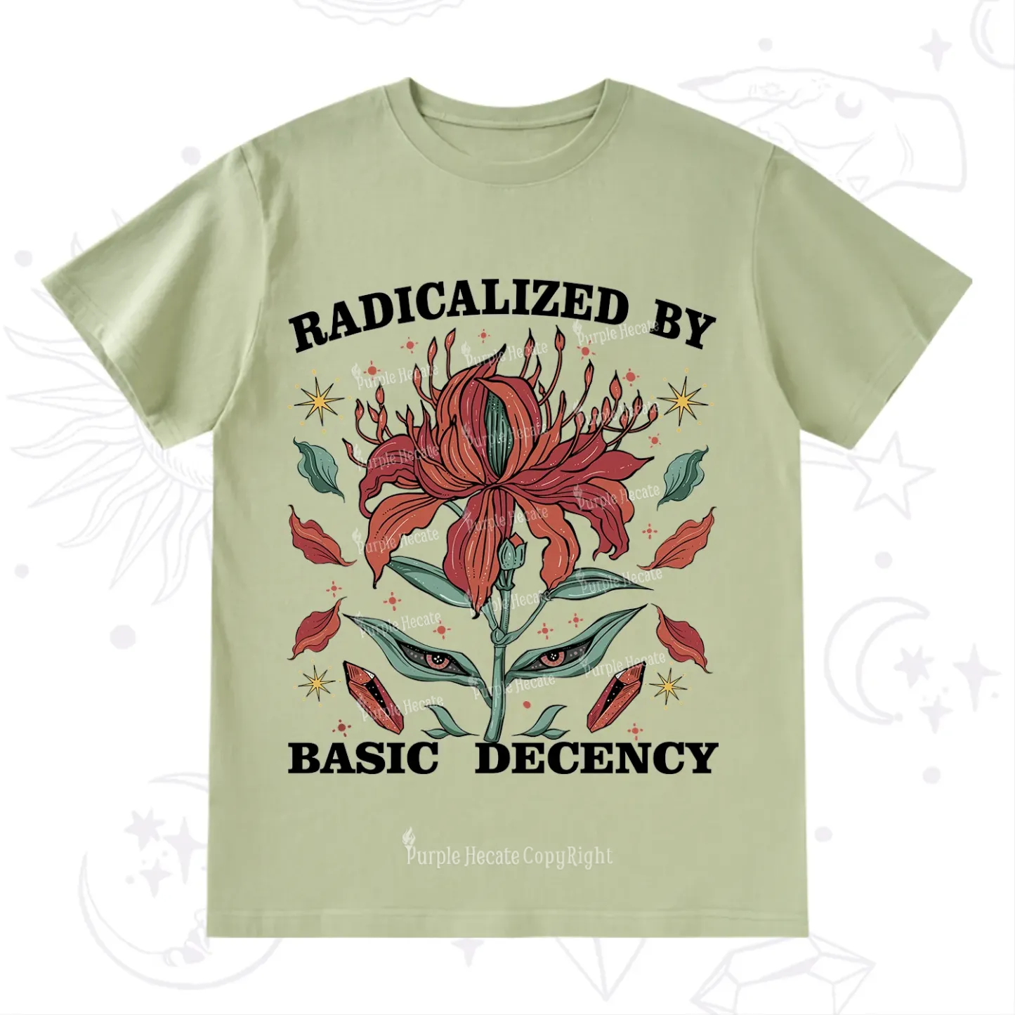 Purplehecate Radicalized By Basic Decency T-Shirt