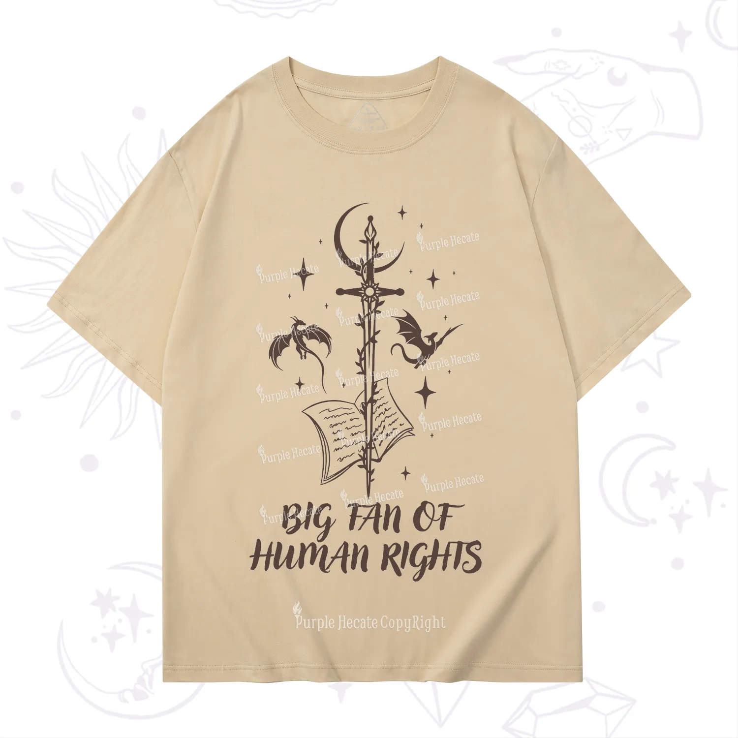 Purplehecate Big Fan Of Human Rights T-Shirt