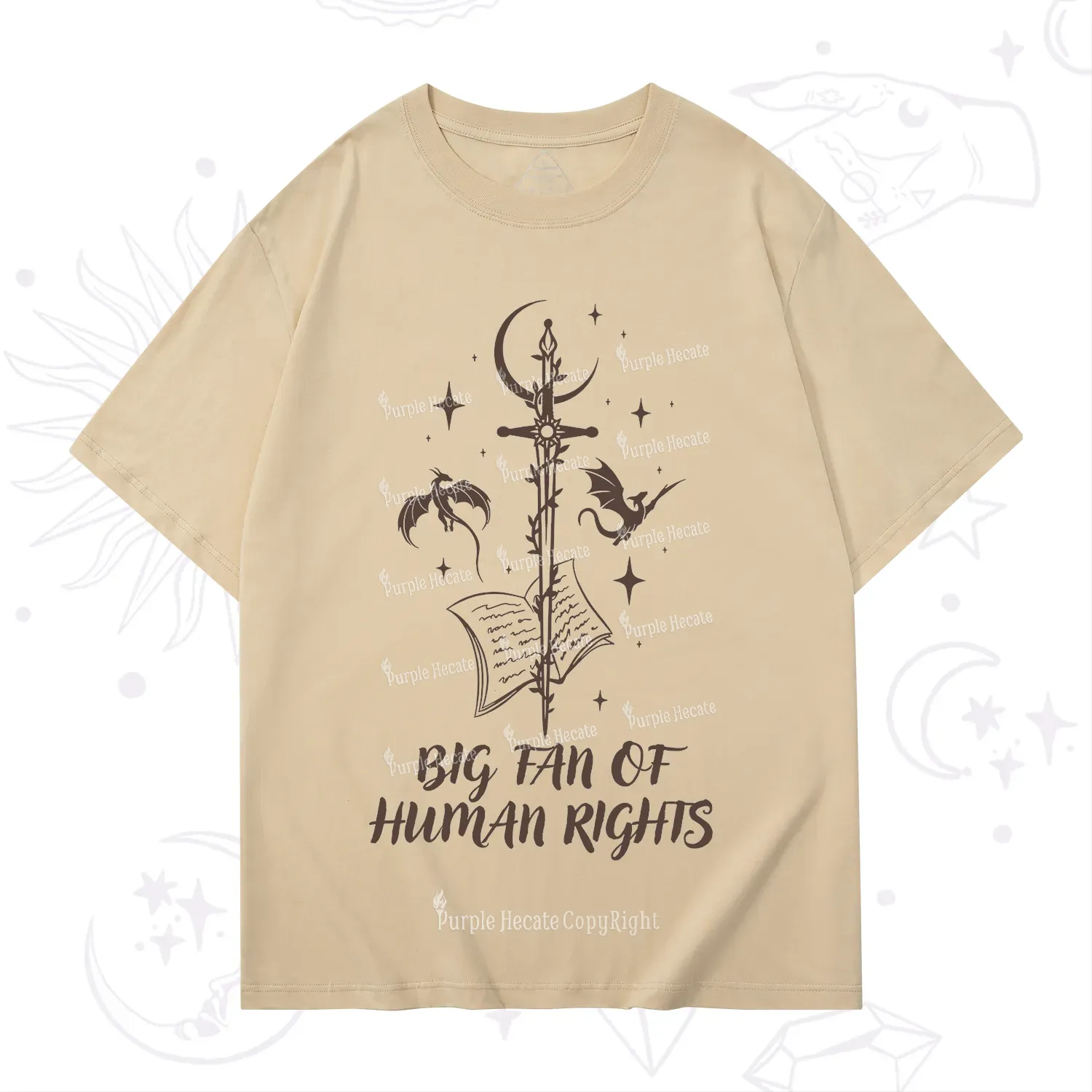 Purplehecate Big Fan Of Human Rights T-Shirt