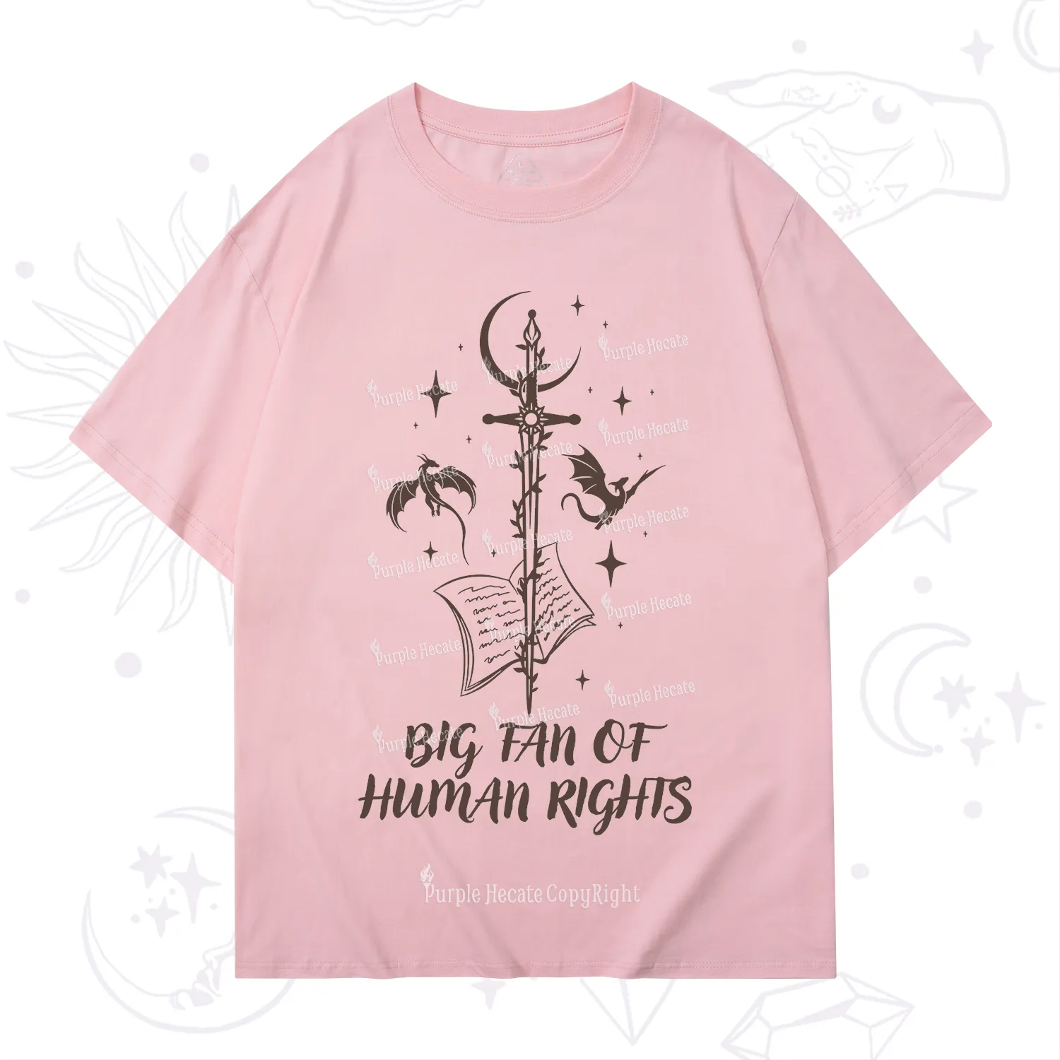 Purplehecate Big Fan Of Human Rights T-Shirt