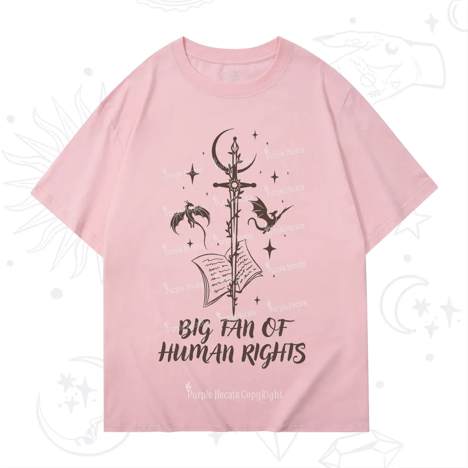 Purplehecate Big Fan Of Human Rights T-Shirt
