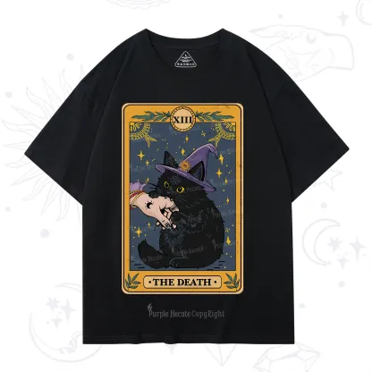 Purplehecate The Black Cat Death Tarot T-Shirt
