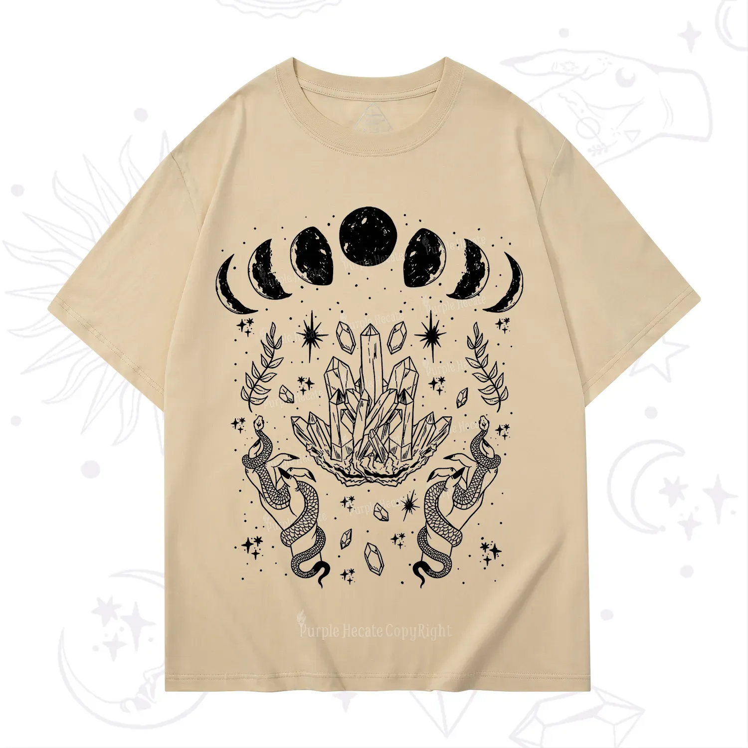 Purplehecate Serpents of the Moon T-Shirt