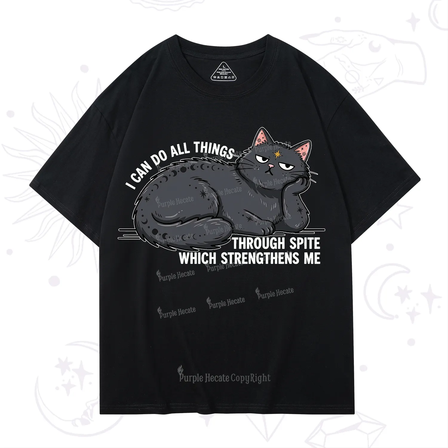 Purplehecate I Can Do All Things Spiteful Cat T-Shirt