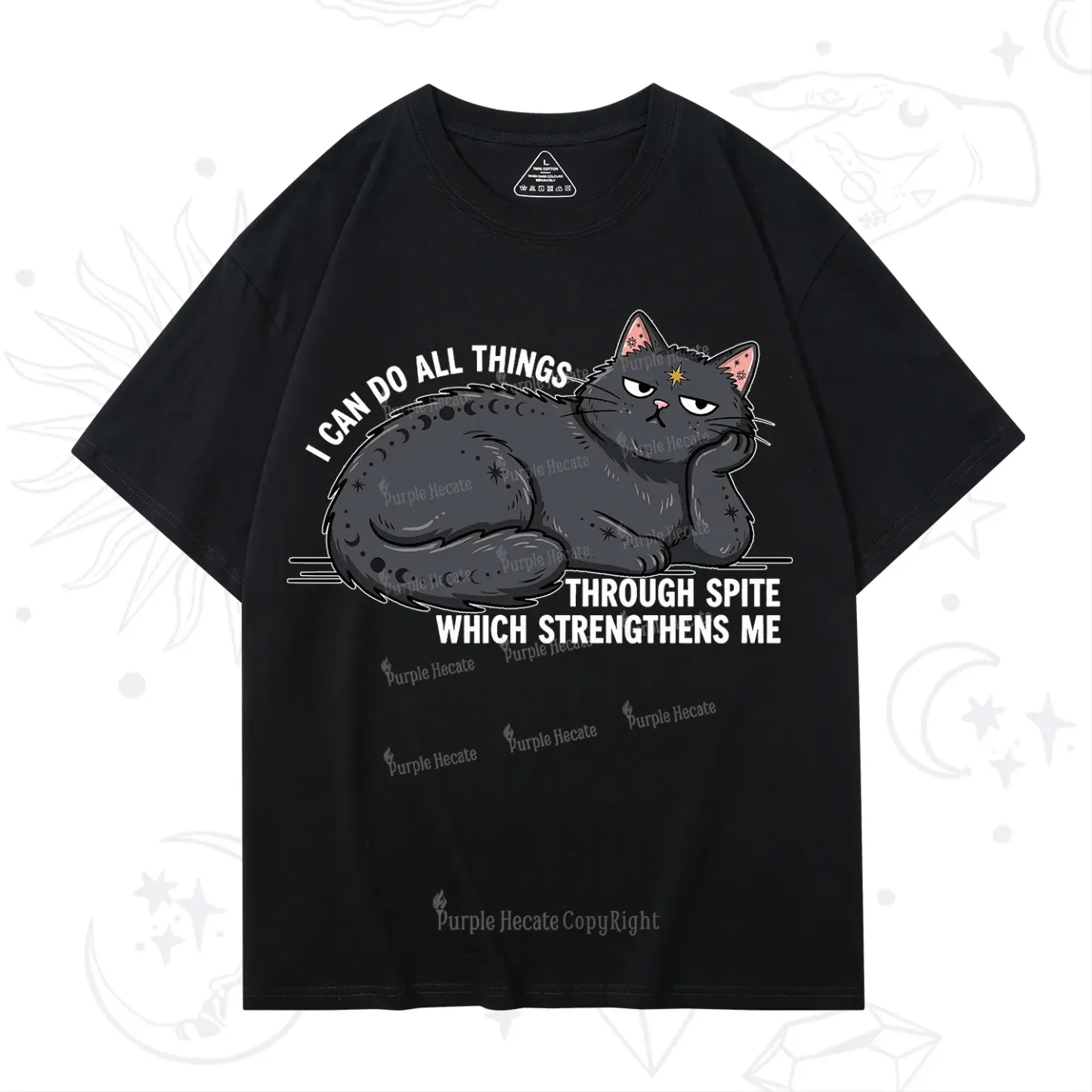 Purplehecate I Can Do All Things Spiteful Cat T-Shirt