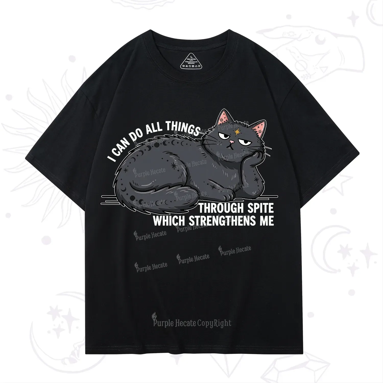 Purplehecate I Can Do All Things Spiteful Cat T-Shirt