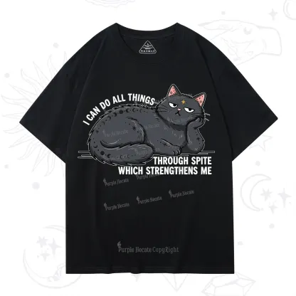 Purplehecate I Can Do All Things Spiteful Cat T-Shirt