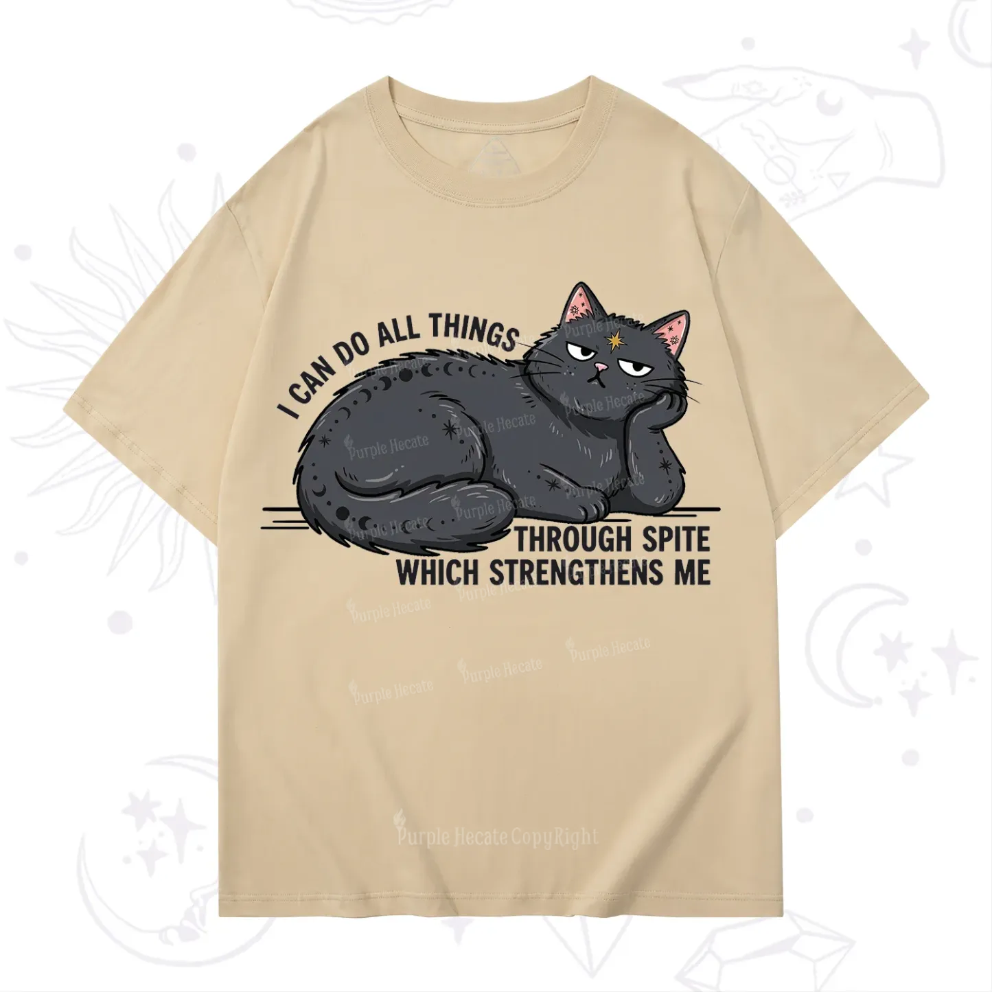Purplehecate I Can Do All Things Spiteful Cat T-Shirt