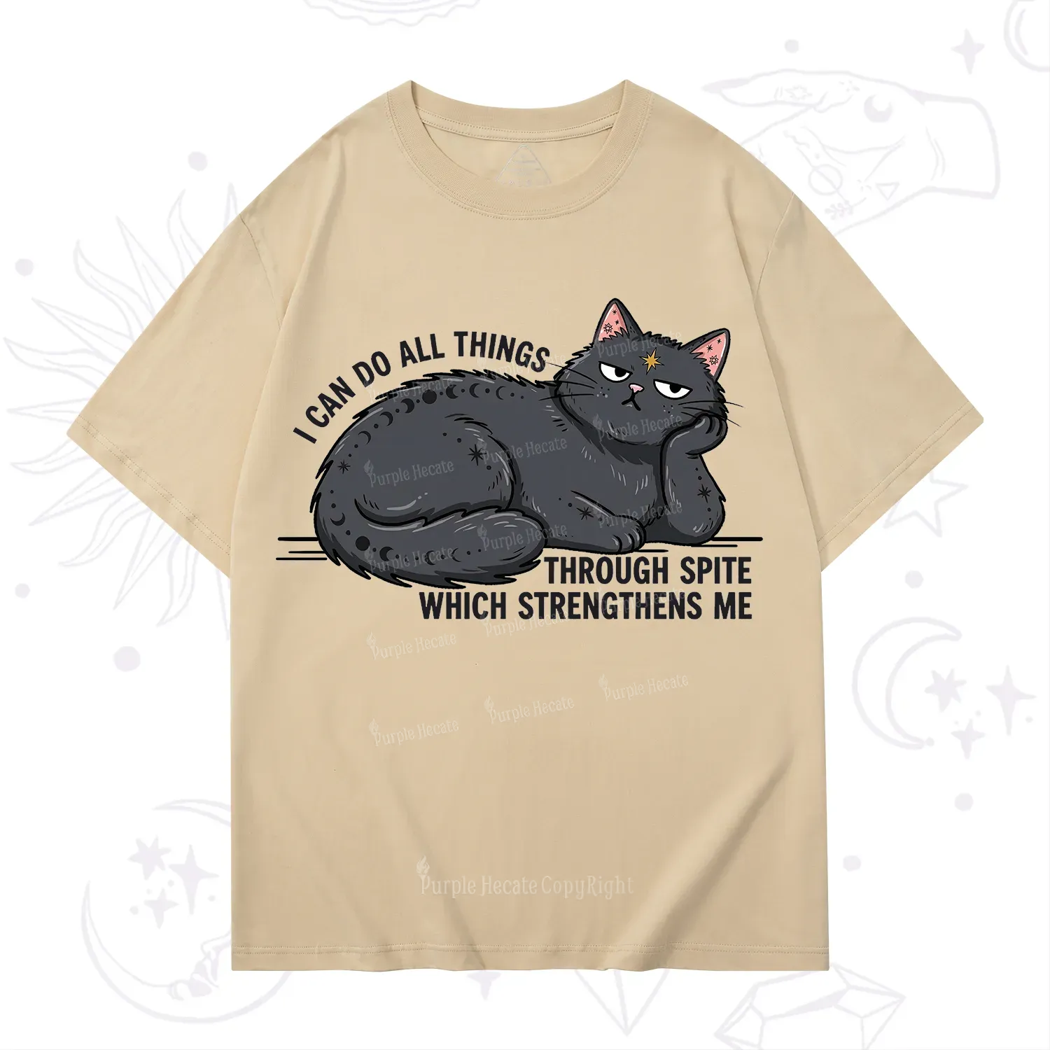 Purplehecate I Can Do All Things Spiteful Cat T-Shirt