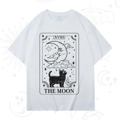 Purplehecate The Moon Tarot Card Cat T-Shirt