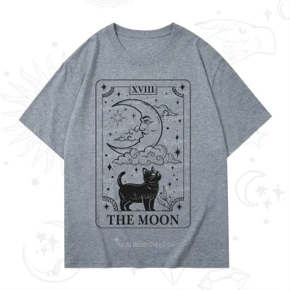 Purplehecate The Moon Tarot Card Cat T-Shirt