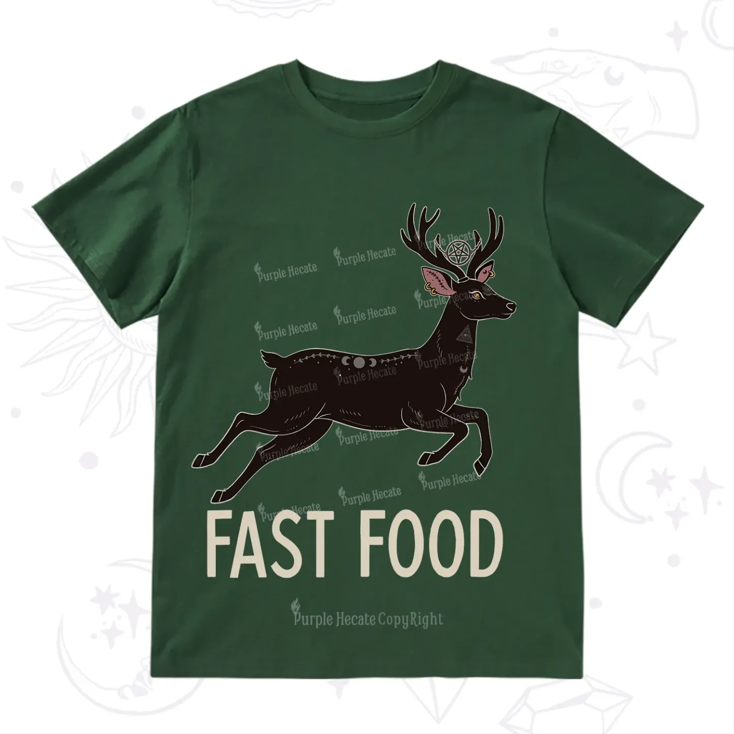 Purplehecate Fast Food Deer T-Shirt