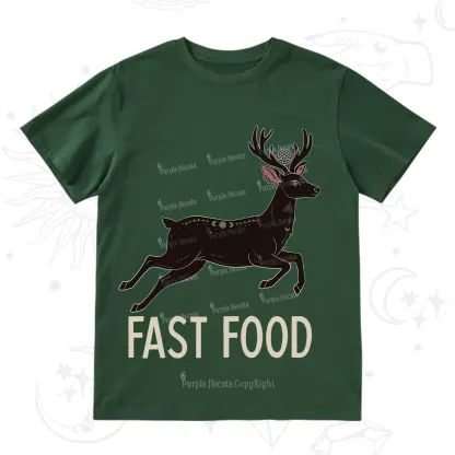 Purplehecate Fast Food Deer T-Shirt