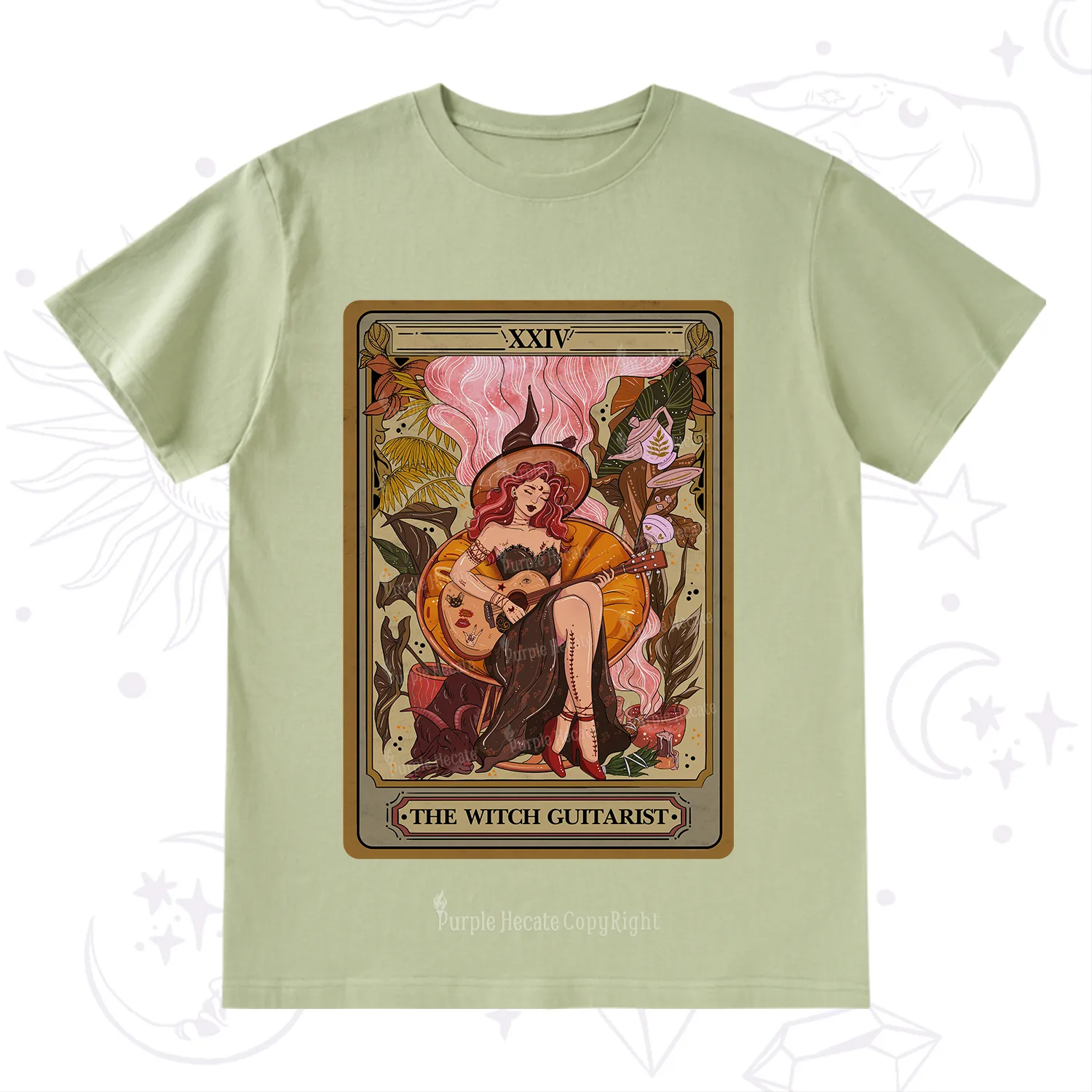 Purplehecate The Witch Guitarist Tarot T-Shirt