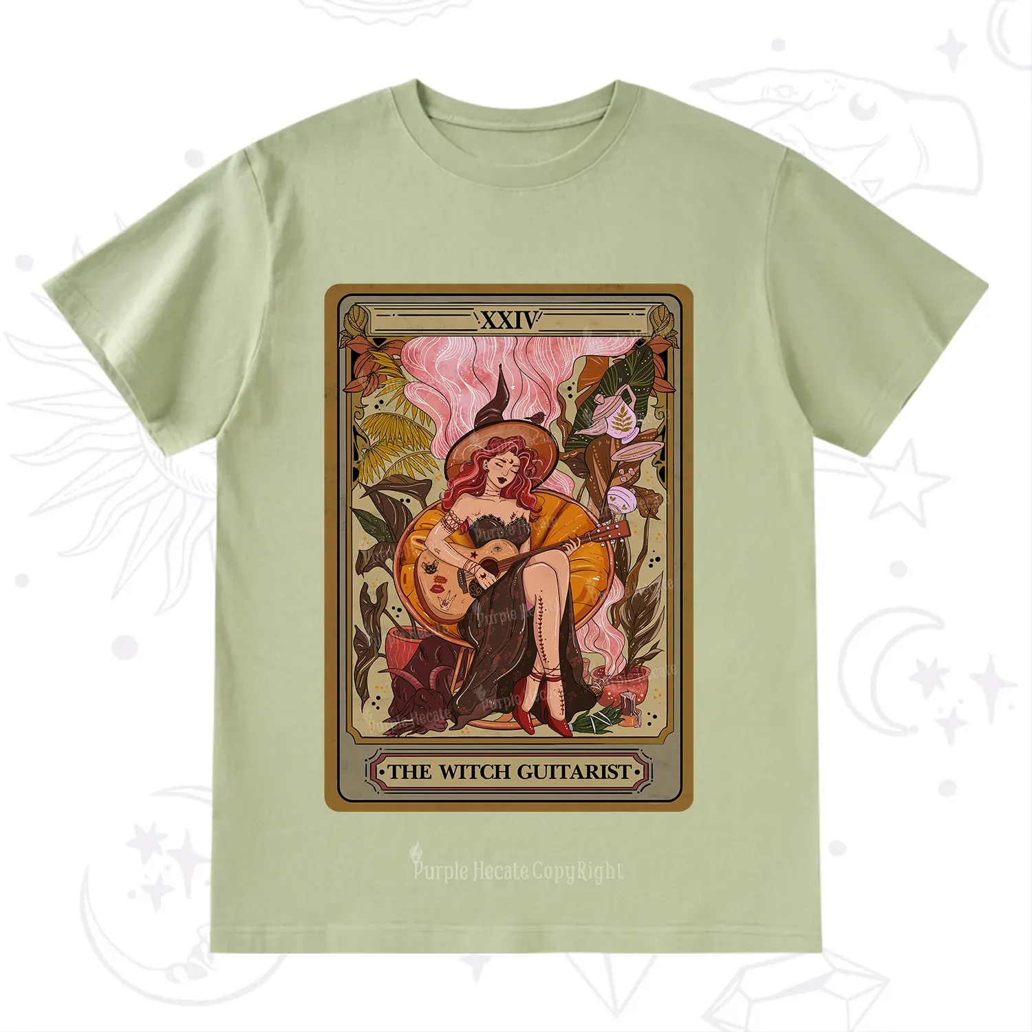 Purplehecate The Witch Guitarist Tarot T-Shirt