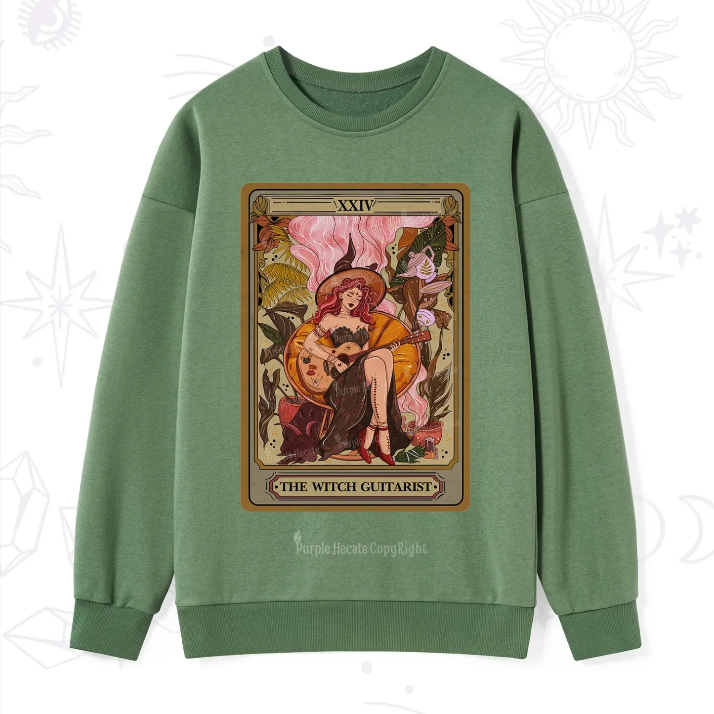 Purplehecate The Witch Guitarist Tarot Sweatshirt