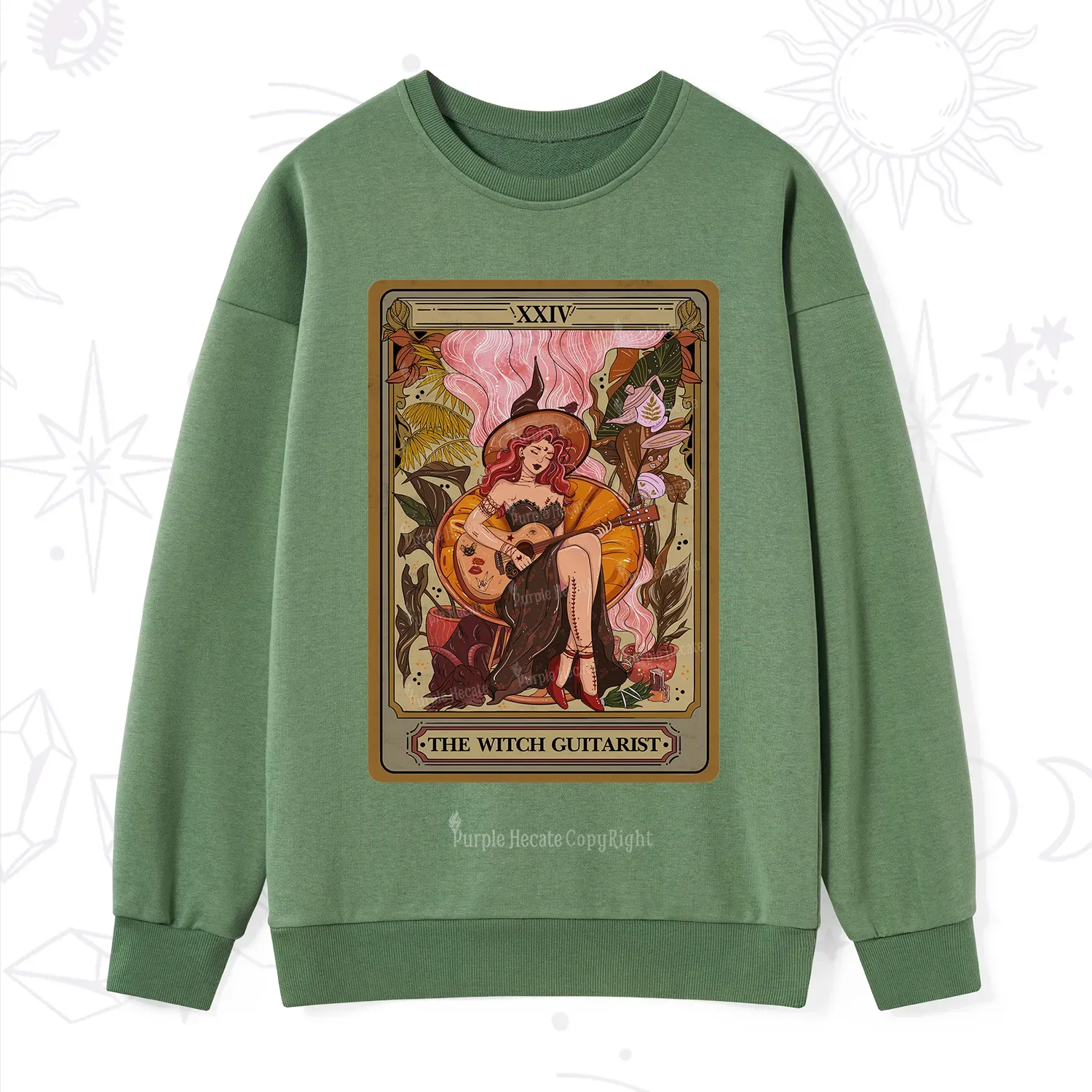 Purplehecate The Witch Guitarist Tarot Sweatshirt