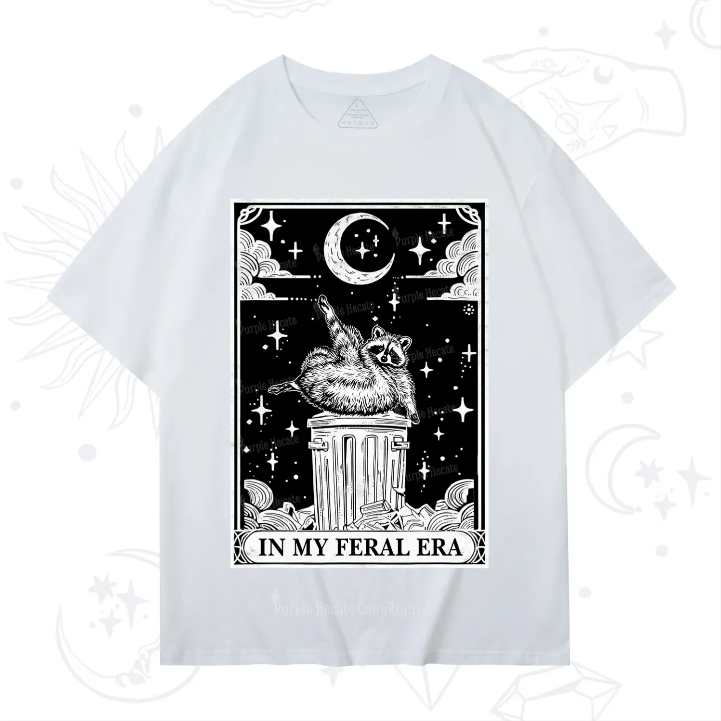 Purplehecate In My Feral Era Raccoon Tarot T-Shirt