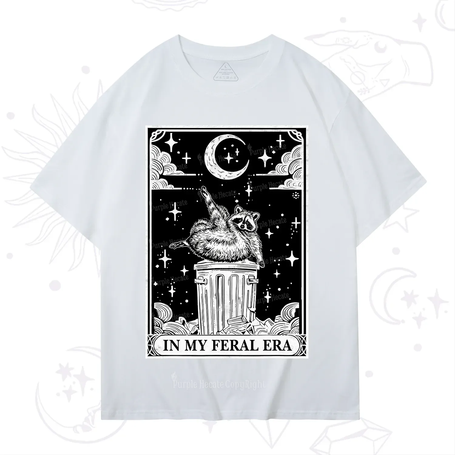 Purplehecate In My Feral Era Raccoon Tarot T-Shirt