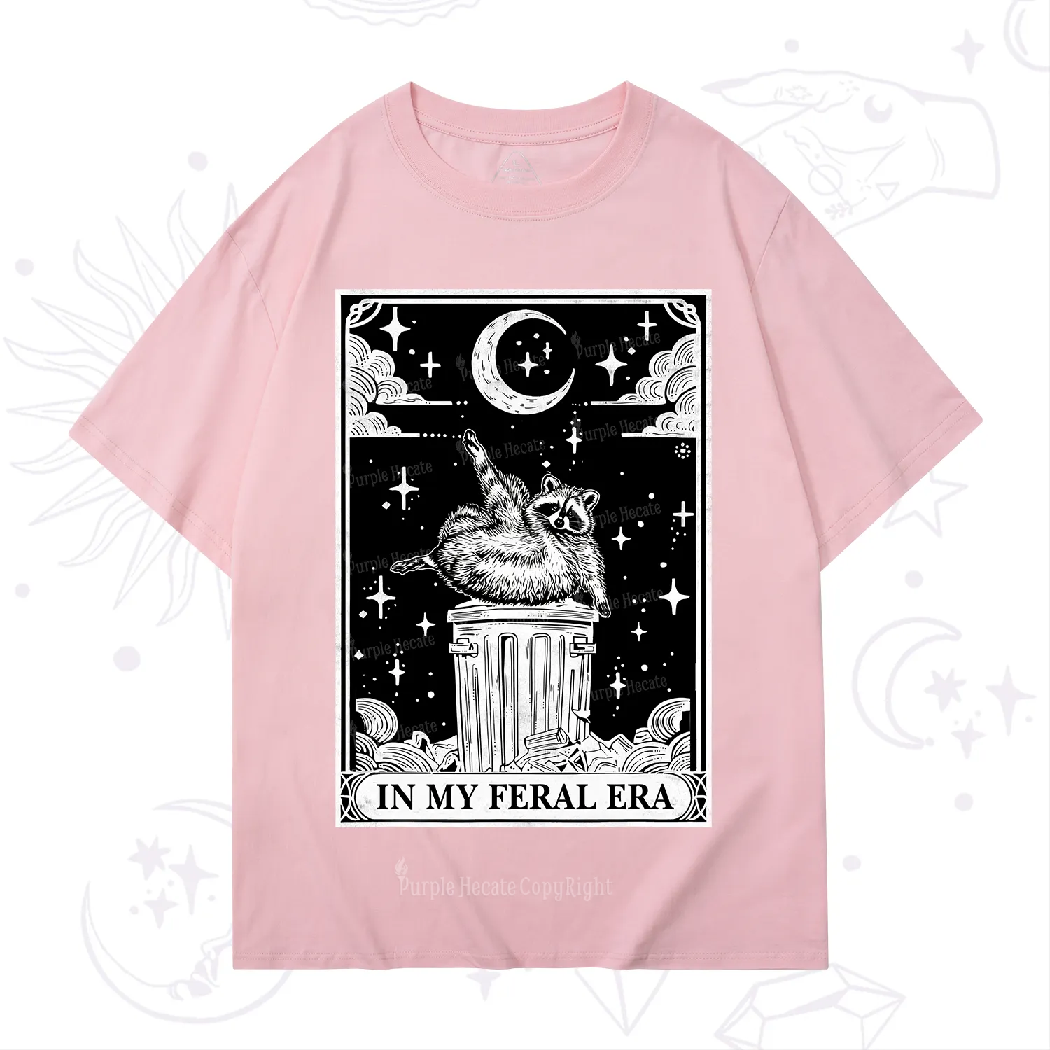 Purplehecate In My Feral Era Raccoon Tarot T-Shirt
