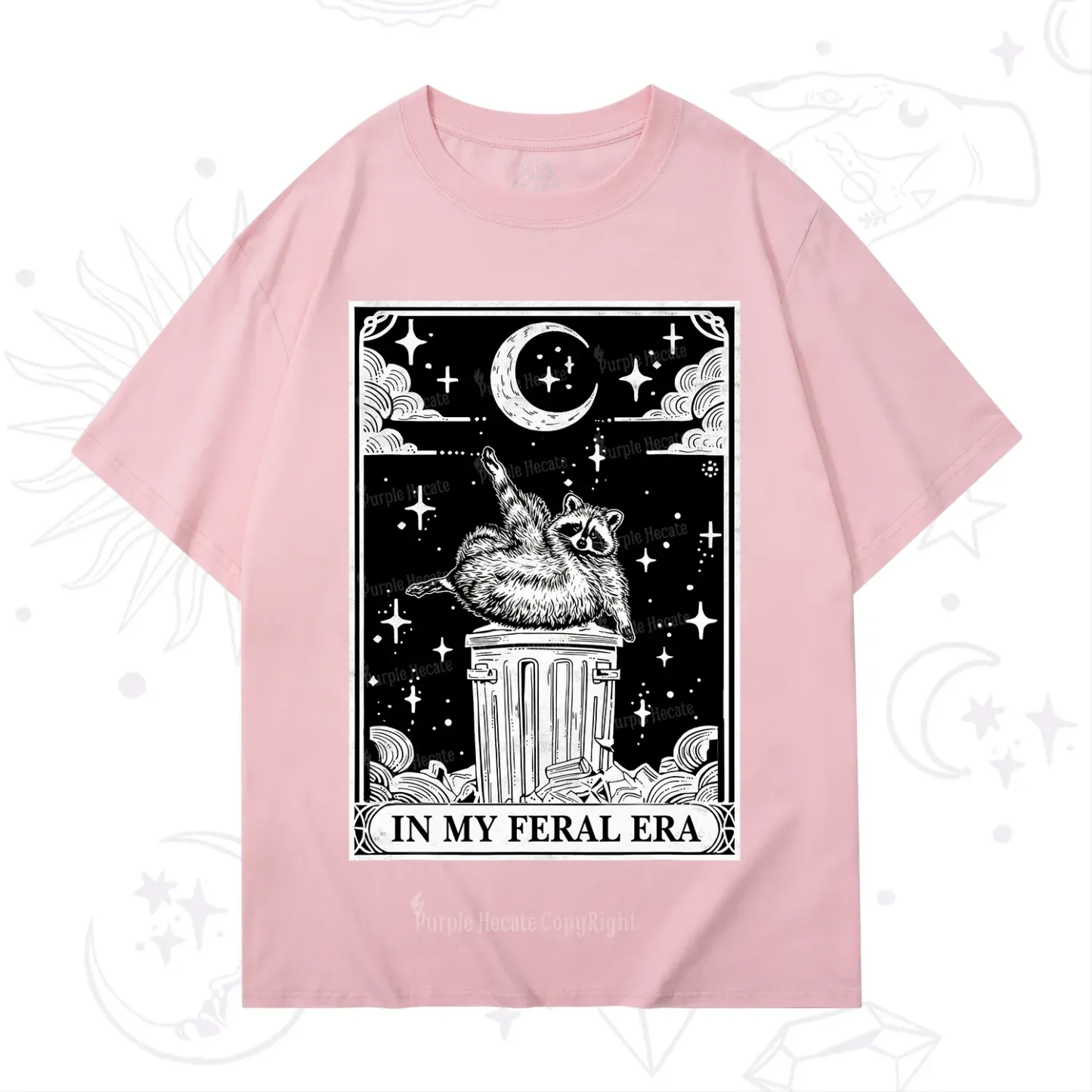 Purplehecate In My Feral Era Raccoon Tarot T-Shirt