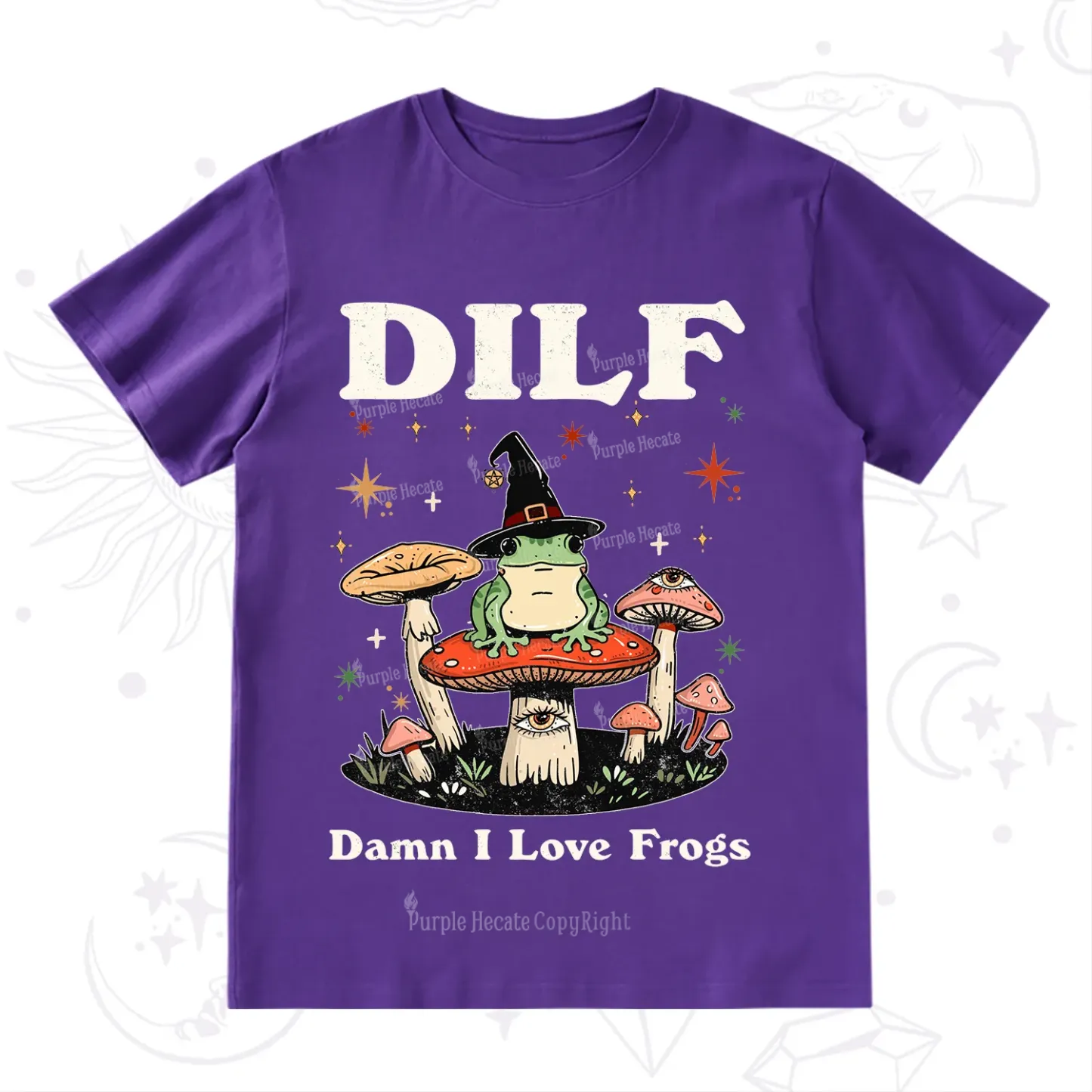 Purplehecate Dilf Damn I Love Frogs T-Shirt