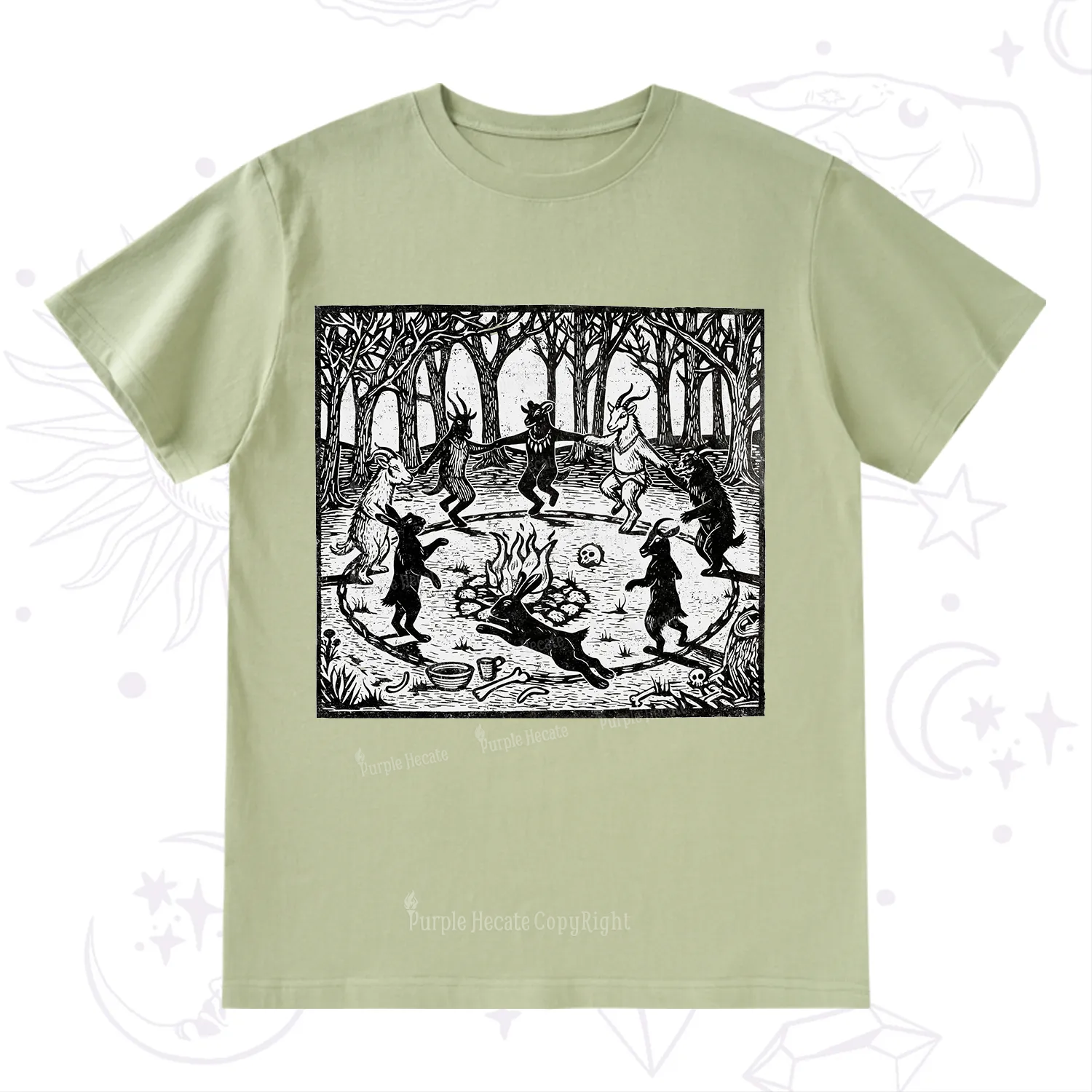 Purplehecate Woodland Rites of the Black Goat T-Shirt