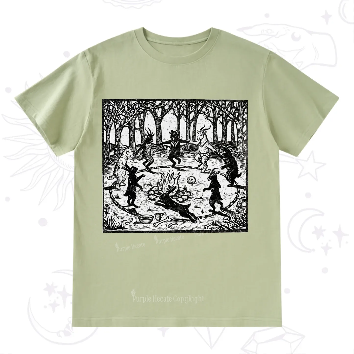 Purplehecate Woodland Rites of the Black Goat T-Shirt